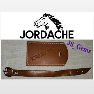 Vintage Jordache Brown Luggage ID Tag Home